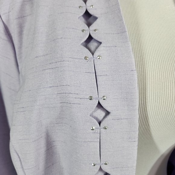 Alfred Dunner Women's Blazer Jacket 3/4 Sleeve Open Front Cutout, Size 16 - Picture 6 of 10